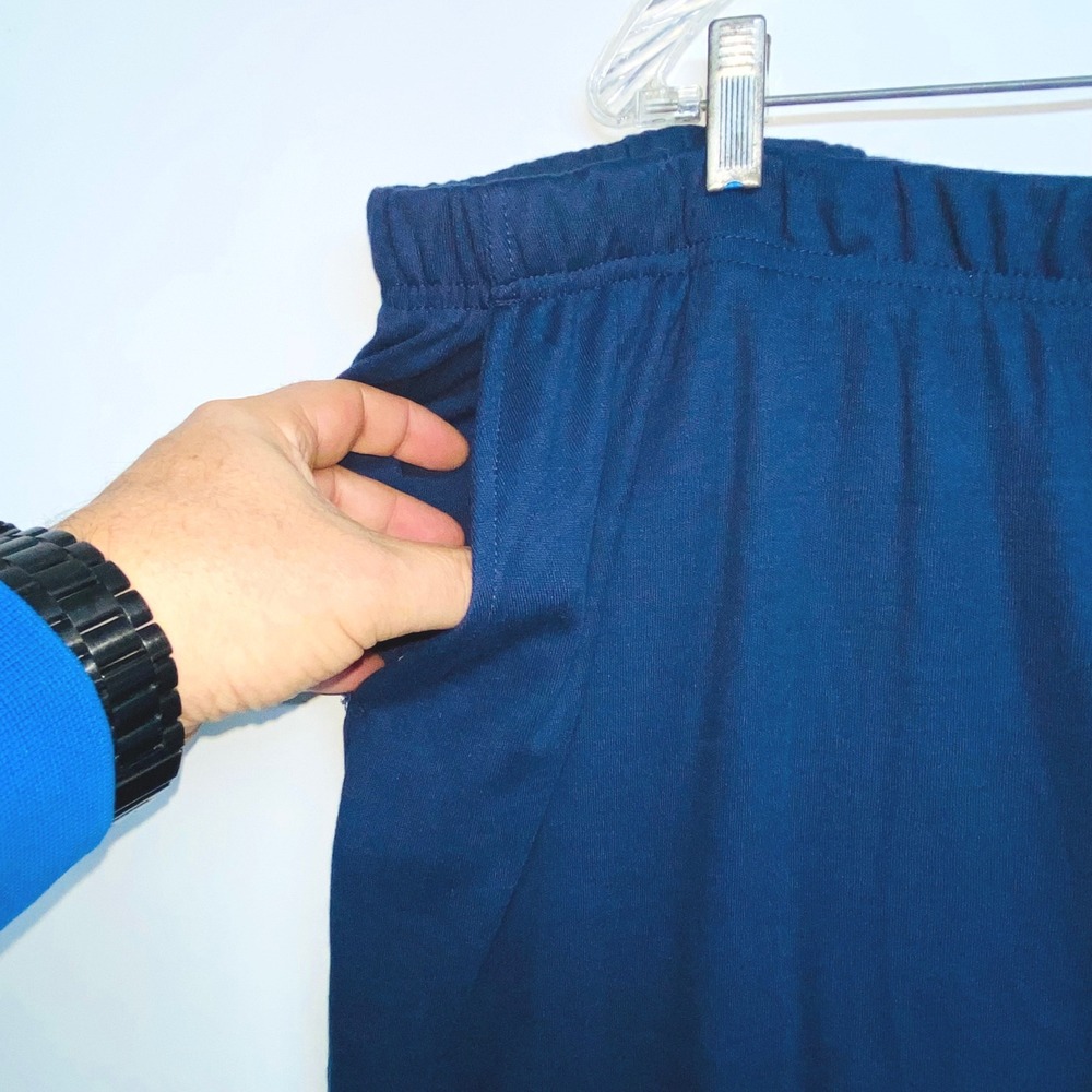 Roamans 3X Petite‎ Navy Blue Elastic Waist Pants Women's Casual Comfort 30/32 - Picture 8 of 14
